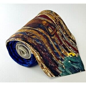 Tru-West Rockmount Ranch Wear Tie Mens Texas Flag Western Cowboy Silk USA